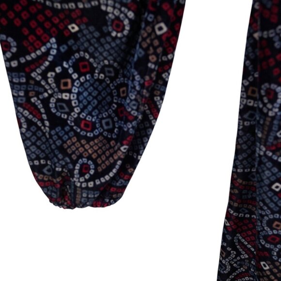 Free People Womens Boho Babydoll Floral Velvet‎ Long Sleeve Dress XS - Picture 5 of 9